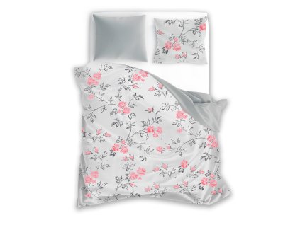 Francúzske flanelové obliečky Rose 001 220x200/70x80cm