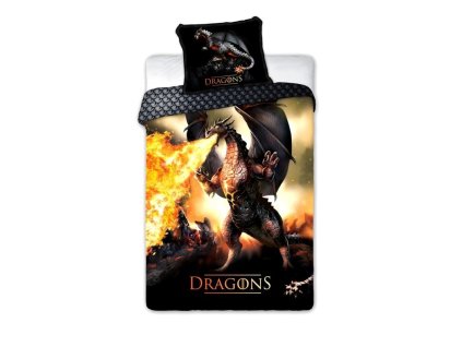 Povlečení Ohnivý drak 160x200/70x80