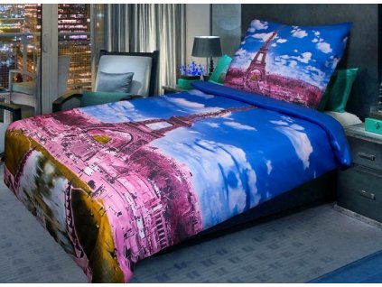 Posteľná bielizeň Aaryans 3D Paris Eiffel Tower 140x200/70x90cm