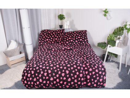 Aaryans obliečky mikroplyš Srdiečka ružové 140x200/70x90cm
