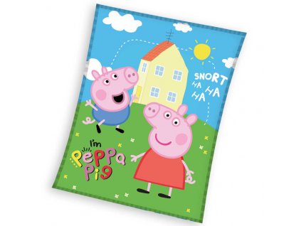 Dětská deka Prasátko Peppa, Já jsem Pepina 150x200 cm