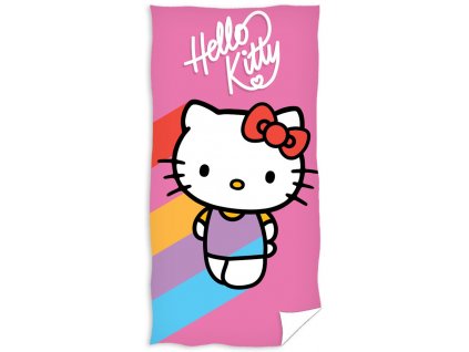 Detská osuška Hello Kitty Rainbow 70x140cm