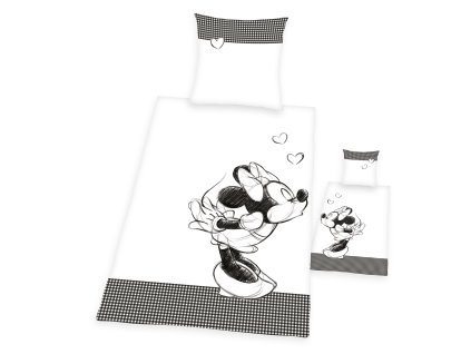 Dětské bavlněné povlečení MINNIE MOUSE 135x200/80x80