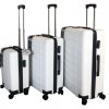 Sada 3 skořepinových kufrů JB 2060 bílá