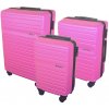 Sada 3 skořepinových kufrů JB 2066 růžová