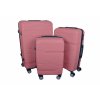 Sada 3 skořepinových kufrů PP02 (Barva růžová)