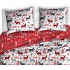 Bavlněné povlečení Vánoční Sobi 140x200/70x90