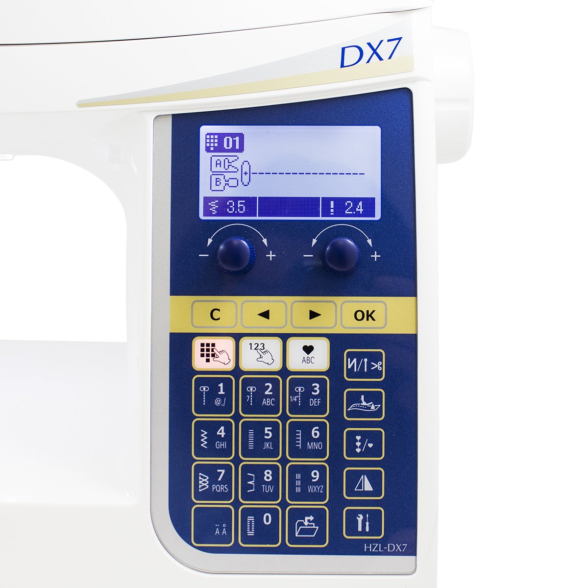 juki dx7 displej