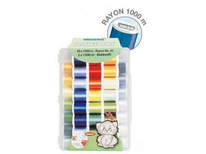 Vyšívacie nite Madeira Rayon box (40 x 1000 m)