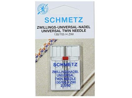 Dvojihla Schmetz universal 130/705H, 2,5mm/80