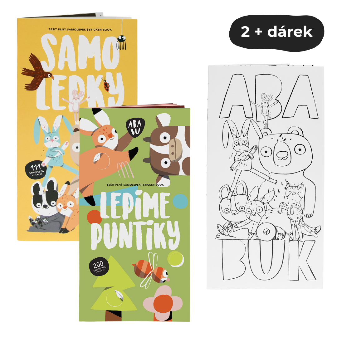 Levně 2 samolepkové sešity + omalovánky zdarma
