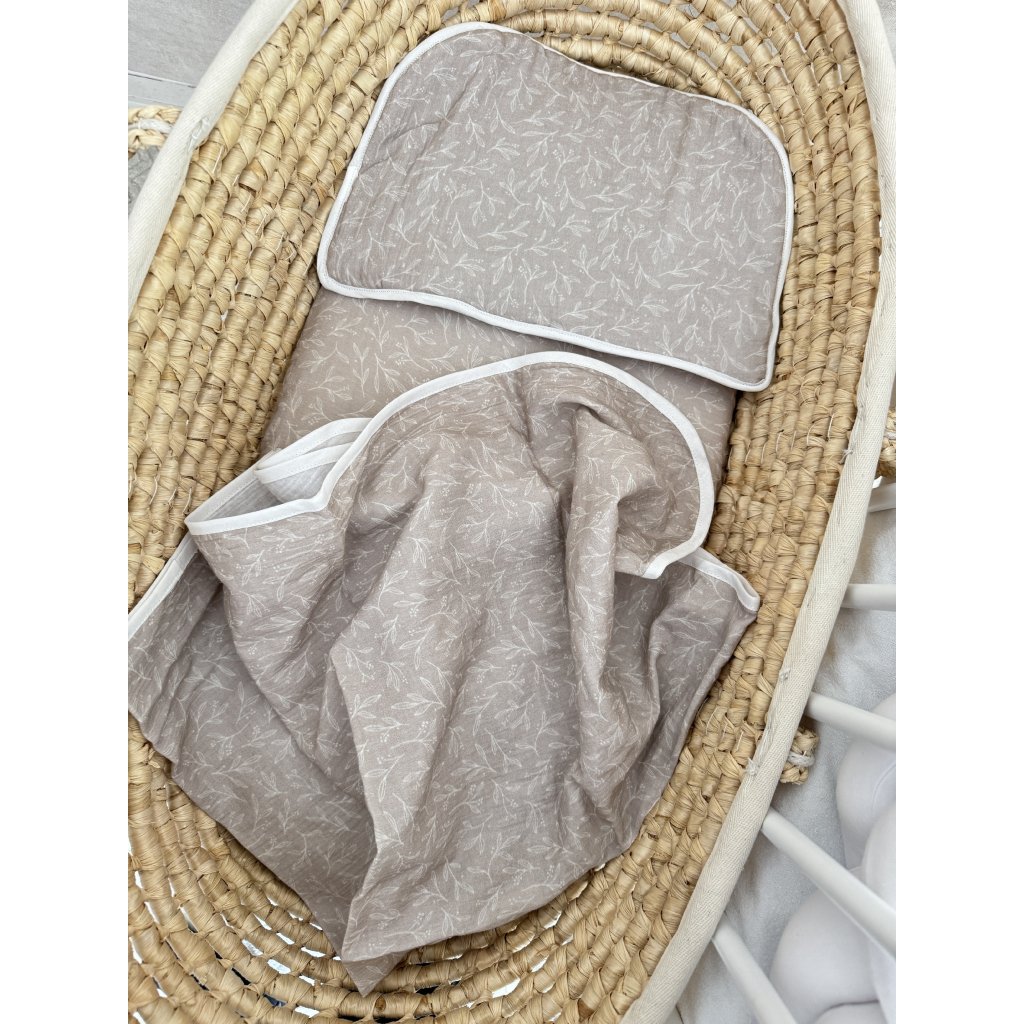 Mušelínová sada do kočíka bez volánu - Vintage