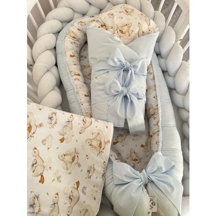 1648 2 set do postielky 3v1 husky a modra