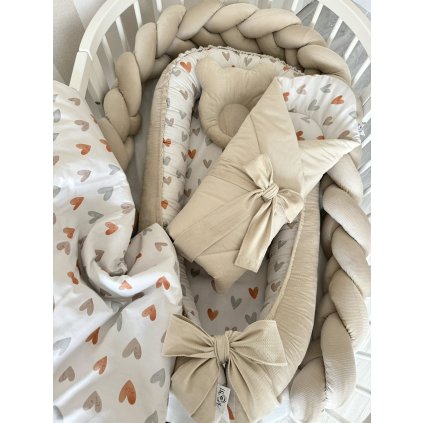 1669 1 set do postielky 4v1 farebne srdiecka