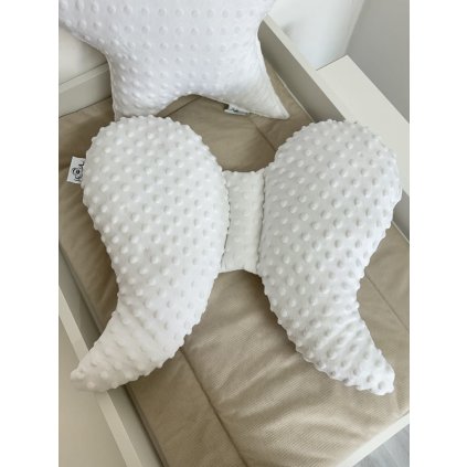 Stabilizačný vankúš anjelské krídla minky (Farba minky M1 - Biela)