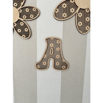 Drevená dekorácia na stenu - 3D písmenko (Písmenko A)