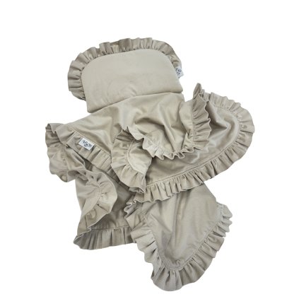 Velvet sada do kočíka (Farba velvet látky 2 V1 - Svetloružová)