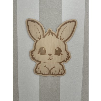 2080 1 drevena dekoracia na stenu zajacik