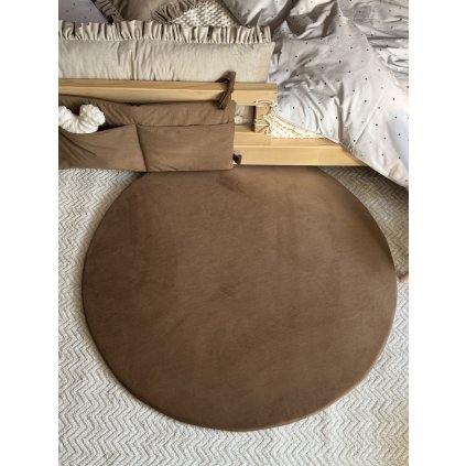 Okrúhla hracia podložka (Farba velvet látky 2 V1 - Svetloružová)