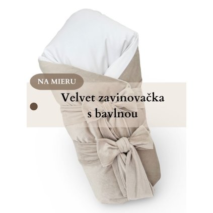 Velvet zavinovačka pre bábätko s bavlnou (Vnútorná strana 2 B1 - Biela, Vonkajšia strana 2 V1 - Svetloružová)