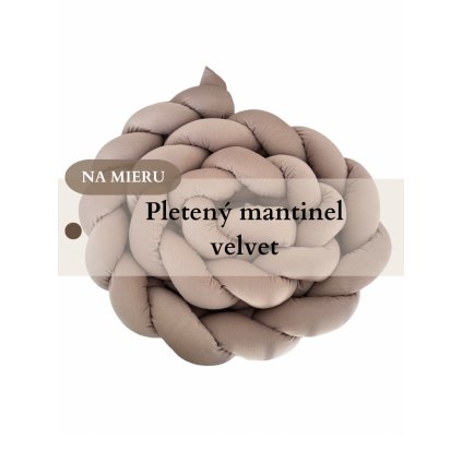 Pletený mantinel na mieru - Velvet (Vnútorná strana 2 V1 - Svetloružová, Vonkajšia strana 2 V1 - Svetloružová)