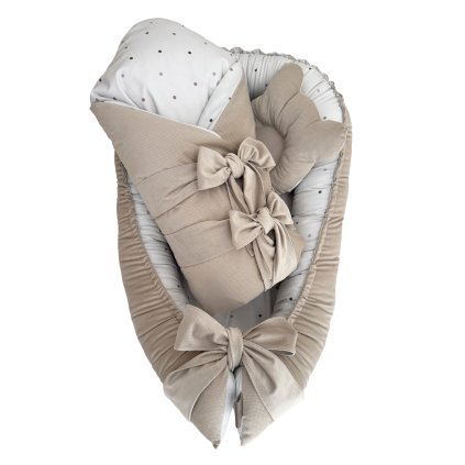 2803 set do postielky 3v1 nude dots