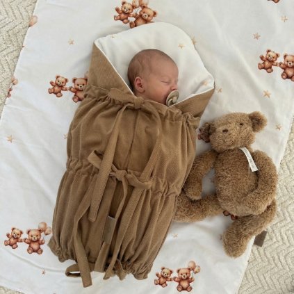 Šnurovacia zavinovačka klasická - Hnedý medvedík