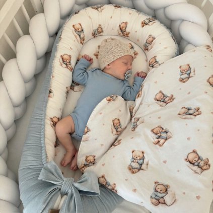 Hniezdo pre chlapčeka - Modrý medvedík