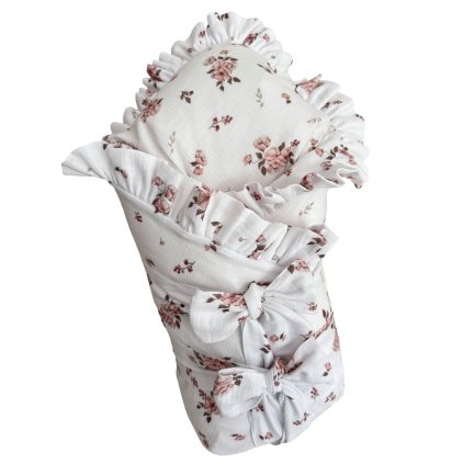 5863 muselinova zavinovacka pre babatko little flowers