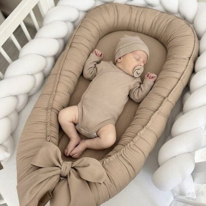 Hniezdo pre bábätko - Karamelové, bavlnené