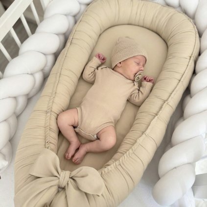 Hniezdo pre dievčatko - Béžové, bavlnené