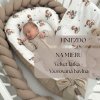Hniezdo pre bábätko na mieru - Velvet látka so vzorovanou bavlnou