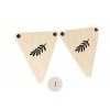 Drevená girlanda - Trojuholníky (Farba stuhy ST1 - Biela, Koncové trojuhólniky 1)