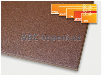 Fenix ECOSUN 200K+ hnědá, infračervený topný panel, 32 x 75 cm; 200W