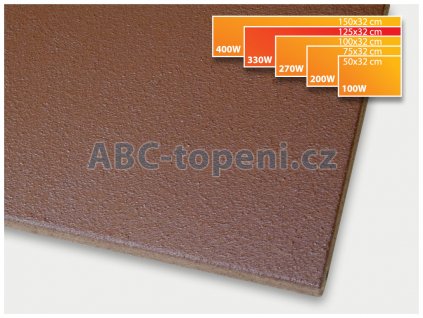 Fenix ECOSUN 330K+ hnědá, infračervený topný panel, 32 x 125 cm; 330W