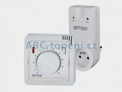 BPT012Z Bezdrátový termostat se zásuvkovým přijímačem a automatickým útlumem teploty