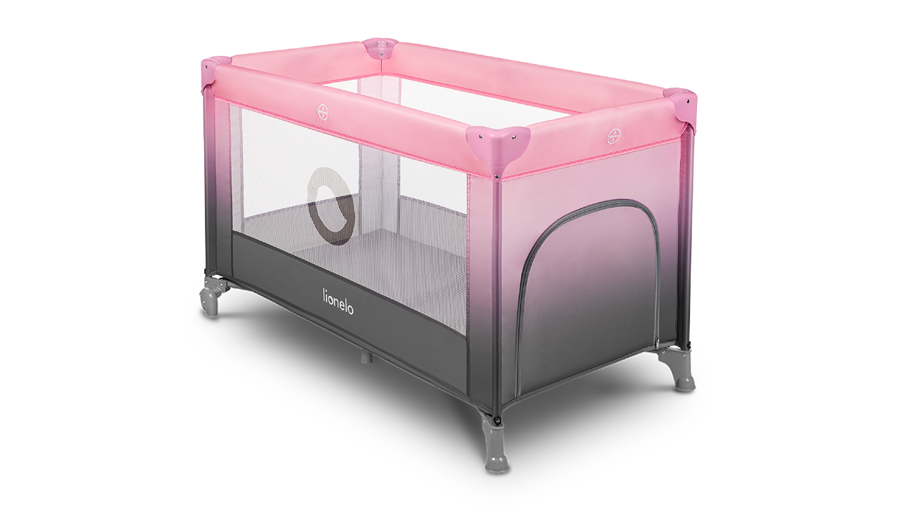 Cestovná postieľka STEFI PINK OMBRE