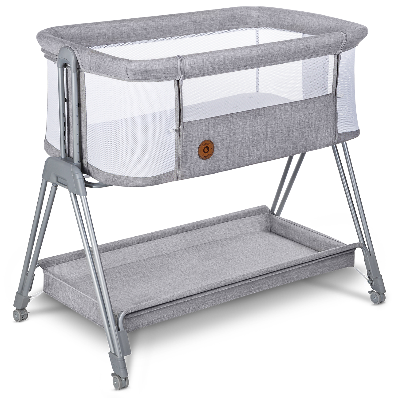 Cestovná postieľka LUNA GREY CONCRETE