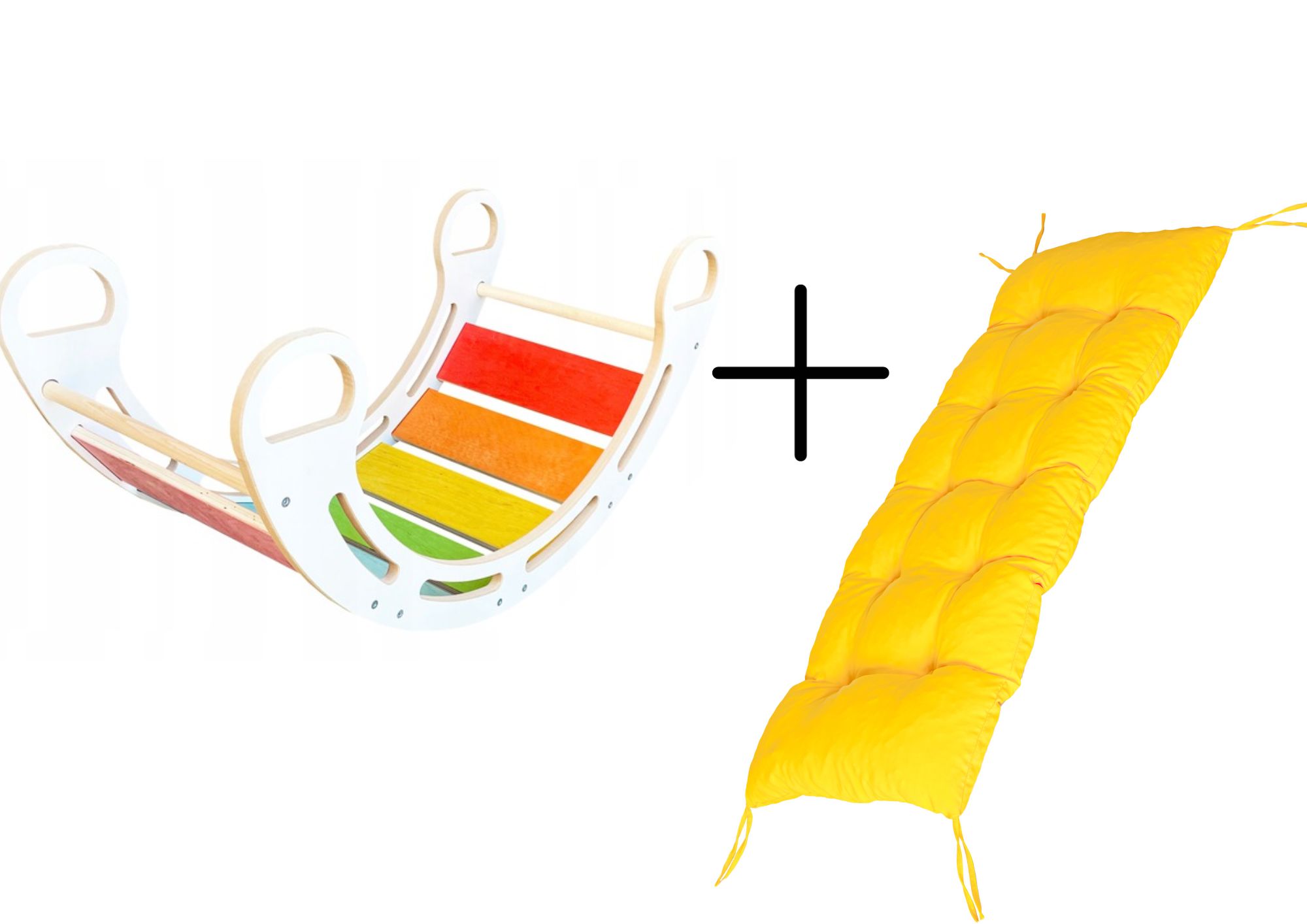 Montessori hojdačka s vankúšom BM85K žltá