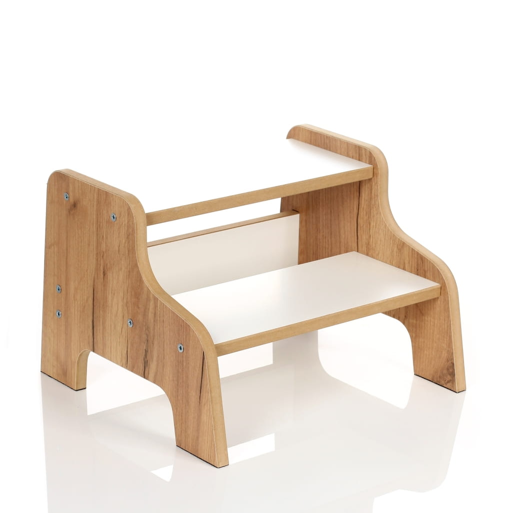 Schodíky montessori kids 3 dub/biela