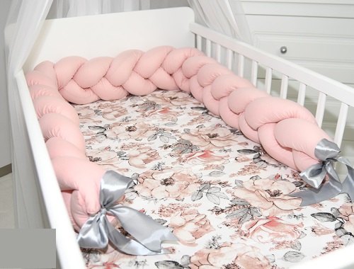 Prestieradlo/plachta gf bavlna ružové kvety 120x60