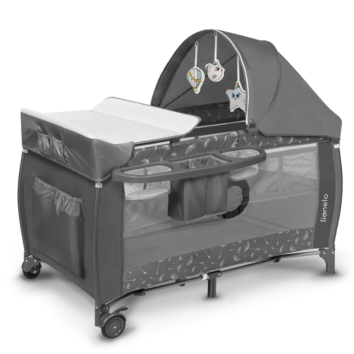 Cestovná postieľka sven plus grey concrete