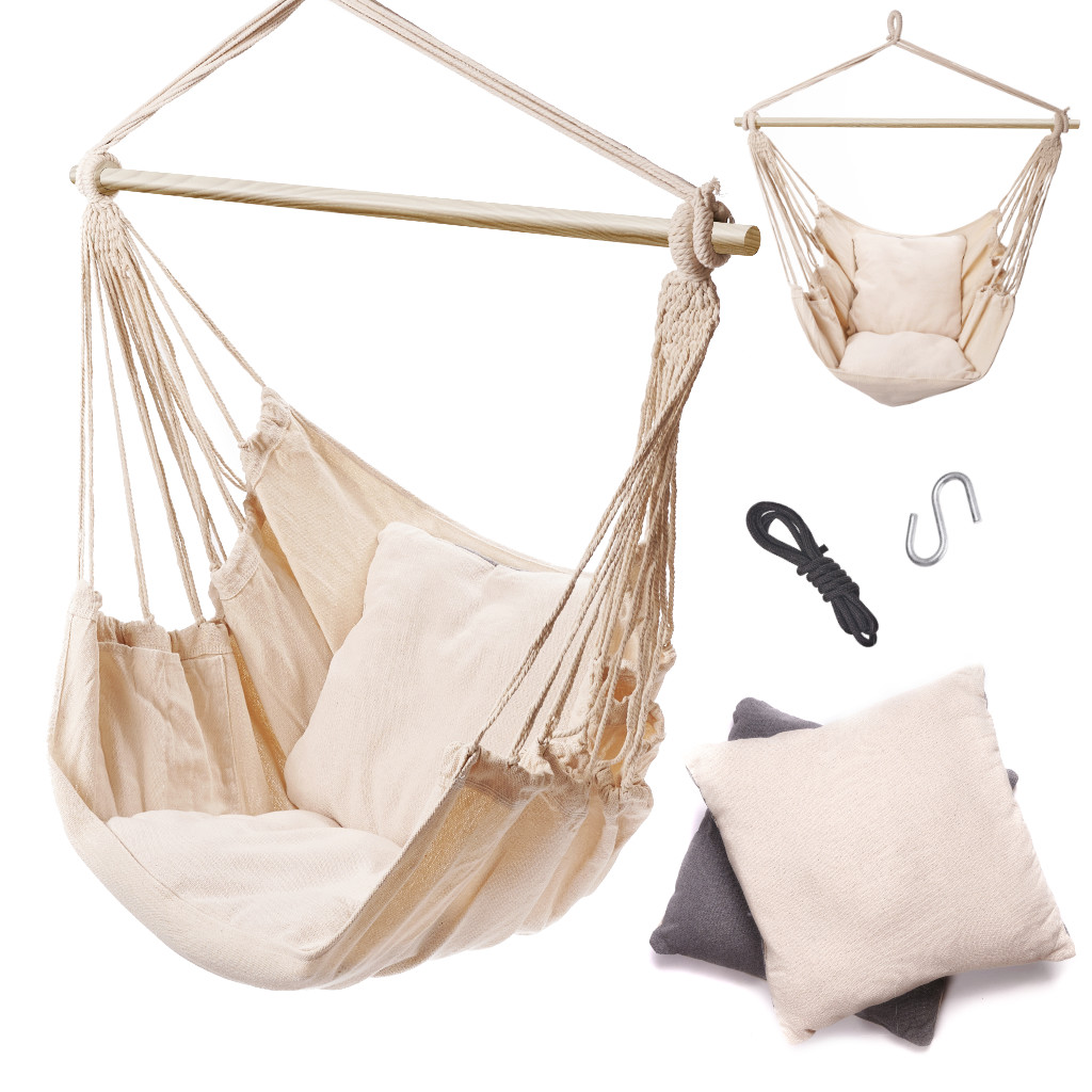 Hojdacia sieť, hojdačka, brazílske kreslo s vankúšmi