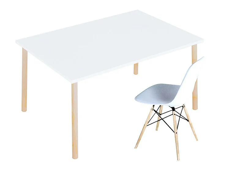 Detský stôl + stolička montessori biela