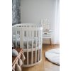 Detská rastúca postieľka 7v1 oval biela + set