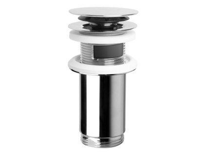 Omp Tea Umyvadlová výpust 5/4“, click-clack, velká zátka, max 80mm, chrom