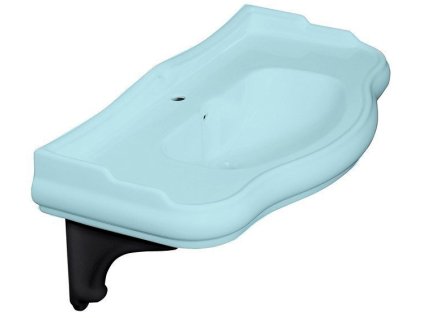 Kerasan RETRO keramická konzole pro umyvadlo 105001, 1 ks, černá mat