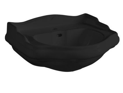 Kerasan RETRO keramické umyvadlo 56x46,5cm, černá mat