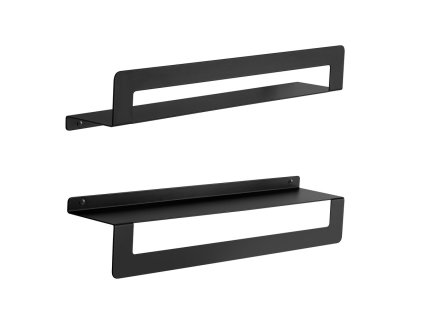 Gedy CLEO polička s držákem ručníků 500mm, černá mat