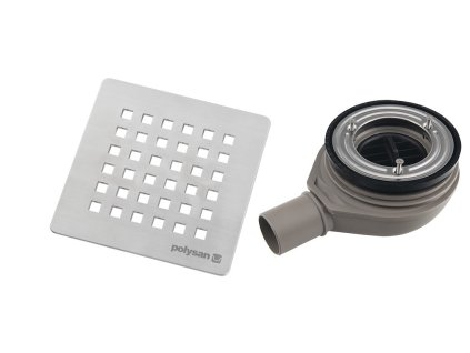 435609 polysan flexia vanickovy sifon prumer 90mm dn40 krytka nerez mat